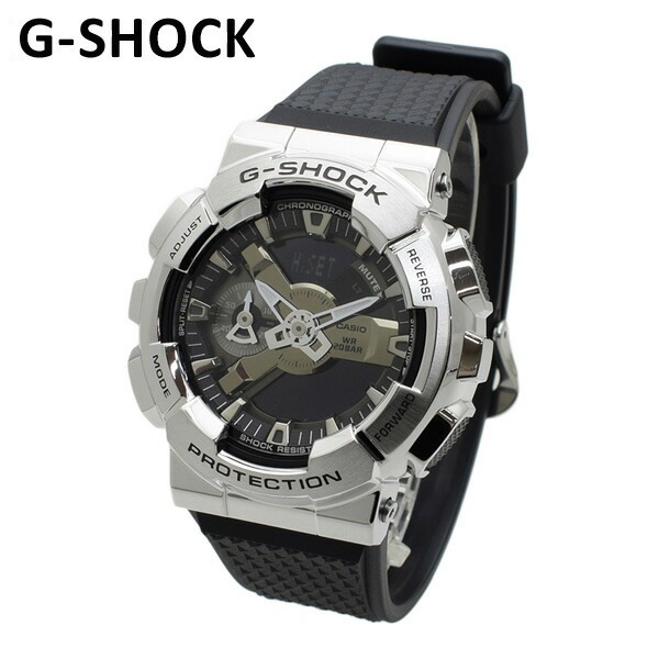 [G-SHOCK]GM-110-1AJF ブラック/シルバー G-SHOCK Gショック 腕時計 メンズ GM-110-1AJF ジーショック : neel