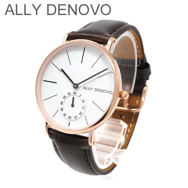 ALLY DENOVO 腕時計 AF5001 6 メンズ レディース ユニセックス ローズゴールド ブラウン レザー アリーデノヴォ HERITAGE SMALL 正規品 送料無料 北海道・沖縄は1,000円 タイムクラブ 公式通販サイト