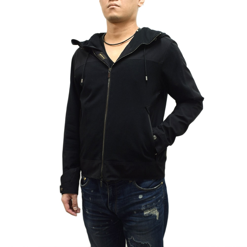 23SS ムーレー パーカー メンズ ISOZAKI-KNF NERO ブラック ボンバー