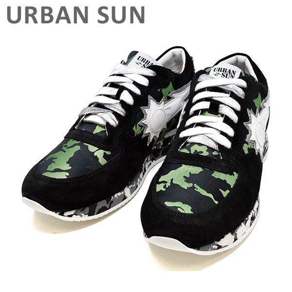 アーバンサン スニーカー ANDRE 222 ブラック/カモ URBAN SUN メンズ 