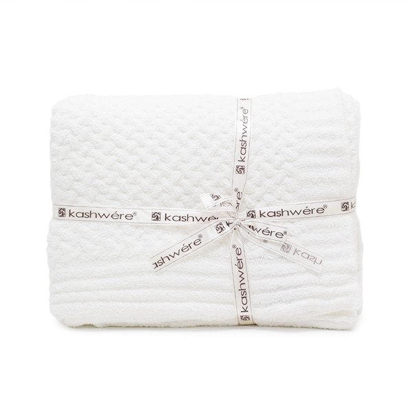 kashwere カシウエア ダマスクブランケット スレートホワイト