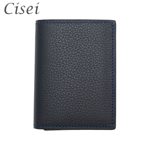 Cisei シセイ チセイ 三つ折り財布 P1030 LD NAVY ネイビー レザー 