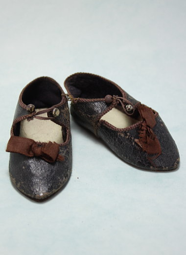 アンティークドールのシューズ　アンティーク 約8.2cm×3.2cm アンティーク ドール用 シューズ ASH005 | ドール関連品