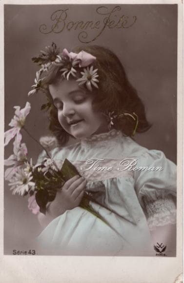 アンティークポストカード 少女 001 | ペーパーアイテム関連