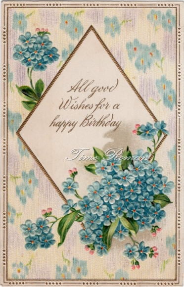 アンティークポストカード バースデー 037 | ペーパーアイテム関連