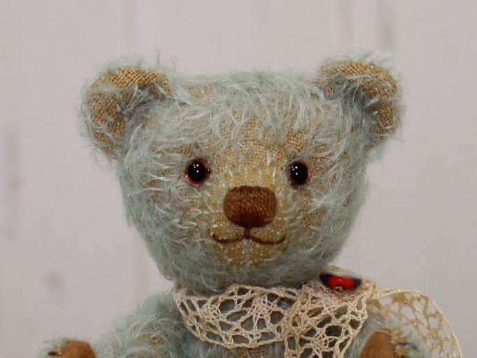 アーティストベア　テディベア　グリーンニット アーティストベアテディベアグリーンニット