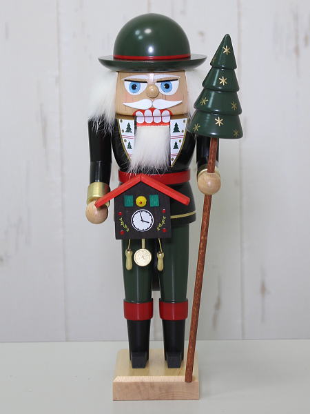 ドイツ　くるみ割り人形 ドイツ製 くるみ割り人形 カッコー時計と紳士 (Christian Ulbricht社