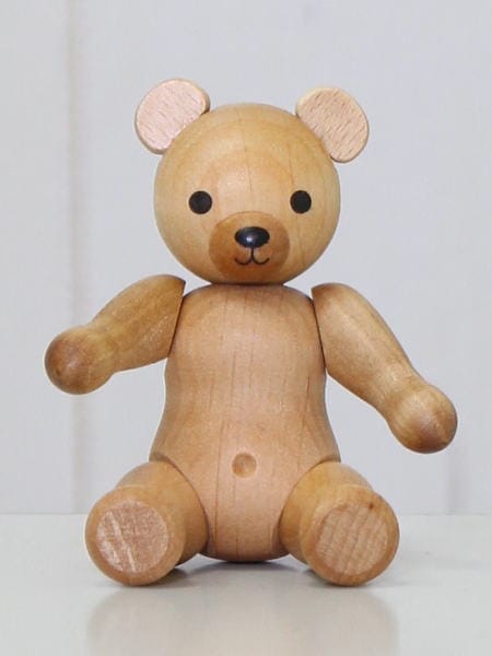 ドイツ　KWO 木製　テディベアー　くま　（28cm） ドイツ製 木製テディベア (KWO社) | 「神戸時計デザイン博物館