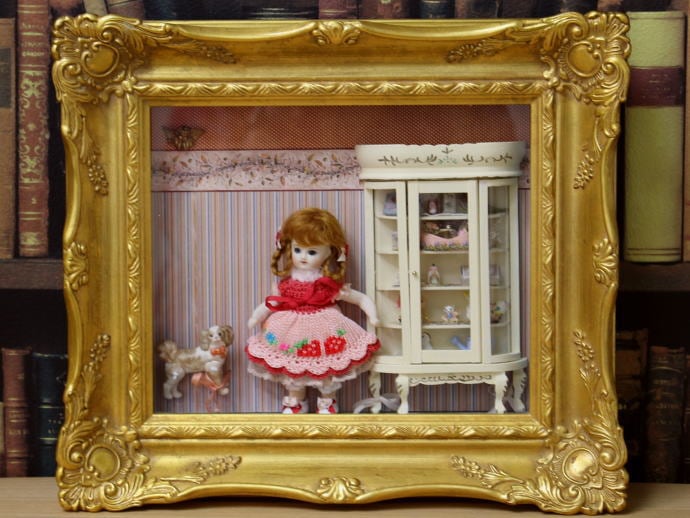 中村 雪子作 /マニちゃん 額縁入り | 人形（Doll）,リプロダクション