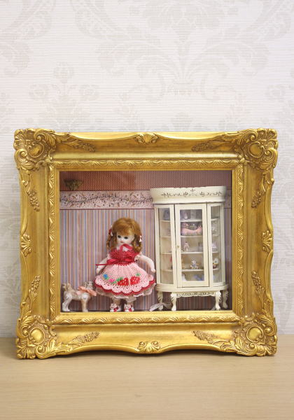 中村 雪子作 /マニちゃん 額縁入り | 人形（Doll）,リプロダクション