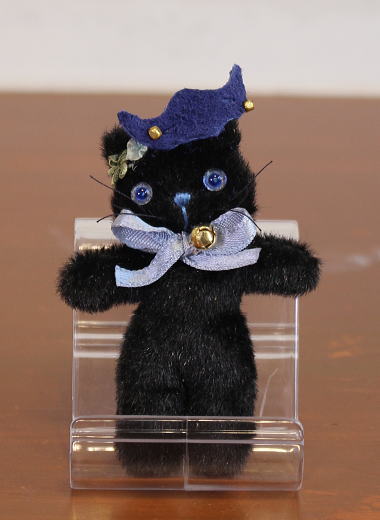レア　DDRベア　猫ちゃん　ヴィンテージ ベア　アンティークベア　黒猫 T&F Bears / ぺったん猫 黒 | テディベア,アーティストベア,T&F Bears