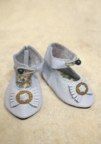 縦：約7.3cm×幅：約3cm ドールシューズ 本革 一点もの KNO-145