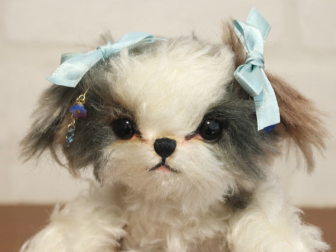 ジェリーベア / 【水色リボンのシーズーちゃん】 | テディベア