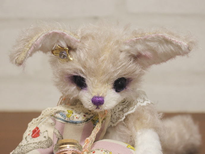 森脇由美子さま mori's bear フェネック ピンク ぬいぐるみ Mori's Bear / 【フェネック（シルバー）】 | テディベア,アーティスト