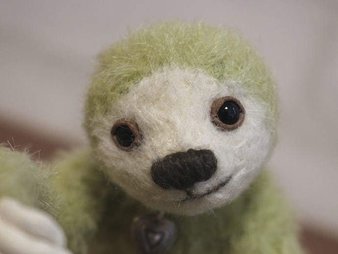 人気 作家 ナマケモノ テディベア mironutsさま ナマケモノちゃん （みはらゆき様 ナマちゃん