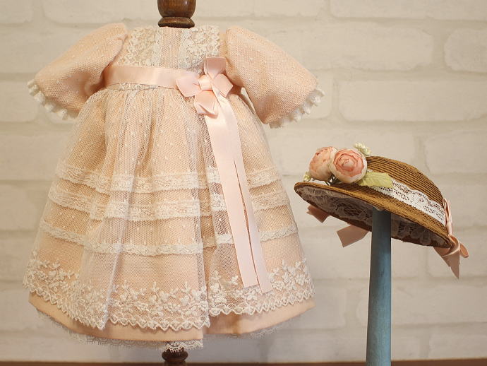 日常にモードを】マメ クレーンパターン ハンドプリント ドレス ナイロンドールワンピース | DRESS | OBLI