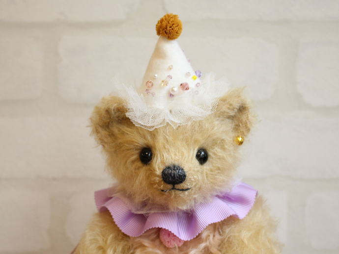kanon 様❤️ビンテージの薄紫アーティストベア❤️テディベア　イギリス KANA BEAR / 【ベアーズサーカス ピエロベア】 | テディベア