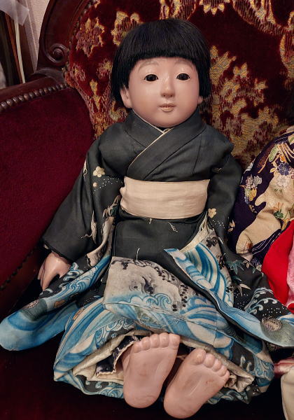 市松人形 東玉 （男の子＋女の子 ペアSET） （アンティーク 委託