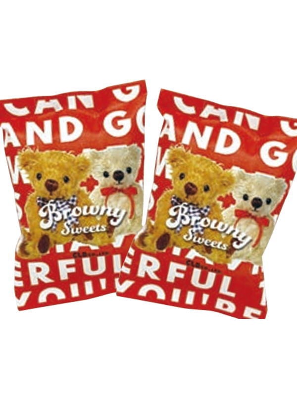 テディベア ブラウニー スイートショップバッグ 赤色（ビスケット