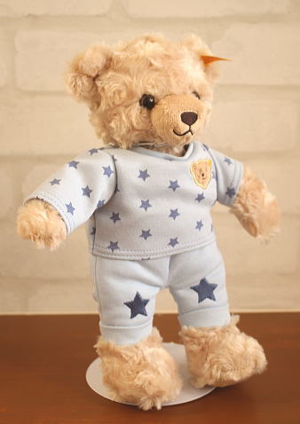 アンティーク　ドイツ　テディベア　ブルー 2000年 ＊ ドイツの名窯マイセン × シュタイフ社の