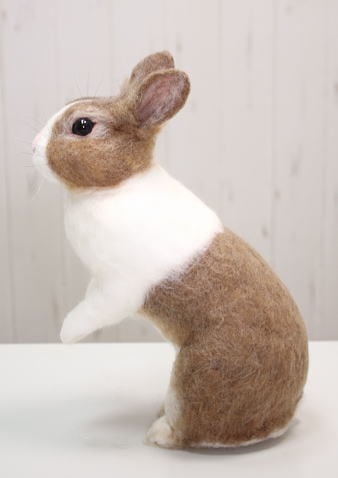 うさぎ 羊毛フェルト ダッチ ライラック ハンドメイド うさぎ 羊毛フェルト ダッチ ライラック ハンドメイド - メルカリ
