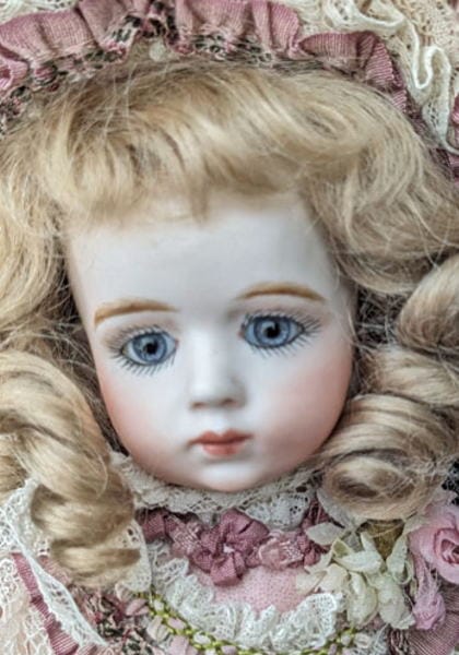 ◆【美品】アンティーク フランス人形 専用クリアケース付 ドール マーガレット① 超美品】アンティーク フランス人形 ヴィンテージ 専用クリア