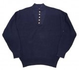 80’s　L.L.Bean LLビーン5ボタン コットンセーター size：L　color：Navy　Made in USA【OLD オールド】【中古】