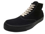 ANATOMICA アナトミカ　WAKOUWA　DECK SHOES　CANVAS　HI BLACK/ BLACK SOLE　ワクワ　デッキシューズ　キャンバス　ハイカット　ブラック/ブラック