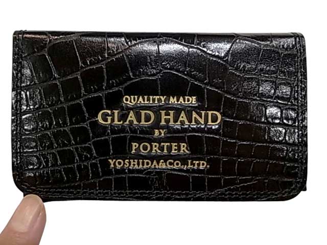 PORTER×GLAD HAND マネークリップ　クロコ型押し　レザー 未使用級✨PORTER×GLAD HAND マネークリップ クロコ型押し