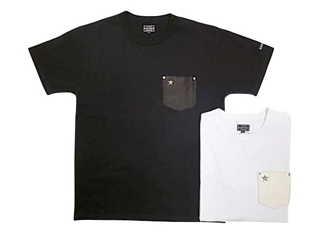 Schott N.Y.C ショット ONE STAR LEATHER POCKET 半袖Tシャツ
