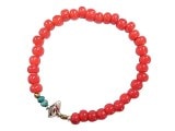 Sunku サンク　White Heart Beads Bracelet ホワイト ハート ビーズ ブレスレット　アンティークビーズ