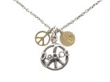 Sunku サンク　Peace Necklace　ピース ネックレス　シルバー　ピースマーク