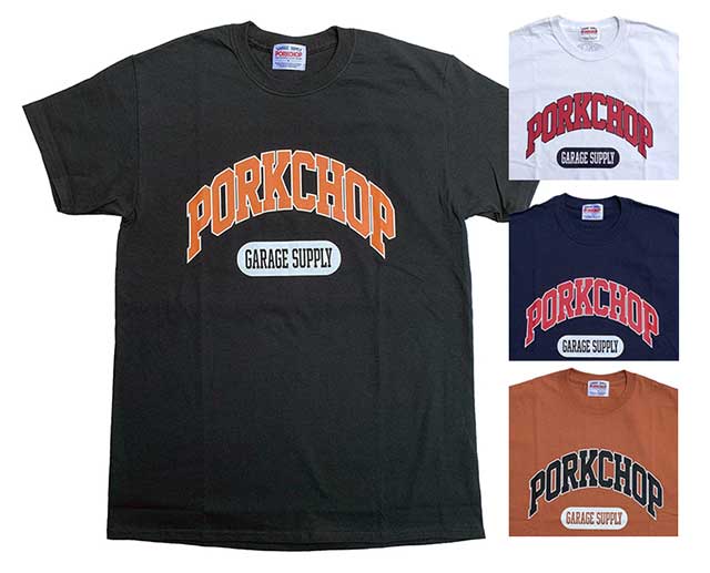 PORKCHOP GARAGE SUPPLY ポークチョップ ガレージサプライ COLLEGE TEE