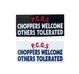 PORKCHOP GARAGE SUPPLY ポークチョップ ガレージサプライ　CHOPPERS WELCOME STICKER チョッパーズ ウェルカム ステッカー　2色（BLACK/WHITE）