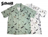【SALE 50%OFF】SCHOTT ショット　HAWAIIAN SHIRT BAT & SPIDERWEB ハワイアン シャツ バット＆スパイダーウェブ　ハワイアンシャツ　アロハシャツ　2色(SA