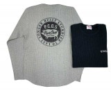 PORKCHOP GARAGE SUPPLY ポークチョップ ガレージサプライ　CIRCLE PORK THERMAL　サークル ポーク サーマル ロンT　2色（GRAY/BLACK）