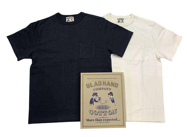 GLAD HAND グラッドハンド ROYAL POCKET S/S TEE 2色（BLACK/WHITE
