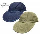 Nigel Cabourn ナイジェル・ケーボン LYBRO ACC-1 MECHANICS CAP DENIM 2色（INDIGO/GREEN）メカニック キャップ デニム　10oz JAPANES