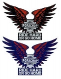 PORKCHOP GARAGE SUPPLY �ݡ�������å� ���졼�����ץ饤��B&S WING STICKER ������ ���ƥå�����2����BLACK/NAVY��