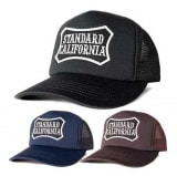STANDARD CALIFORNIA スタンダードカリフォルニア SD Basic Logo Patch Mesh Cap　ベーシック ロゴ パッチ メッシュキャップ　3色（BLACK/NAVY/B