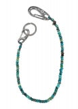 Sunku サンク　WICHARD WALLET STRAP TURQUOISE ウィチャード ウォレット ストラップ ターコイズ　SILVER PLATE シルバープレート　BRASS ブラス　天然
