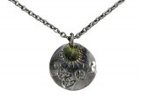 Sunku サンク　Love&Peace plate Necklace ラブ アンド ピース プレート ネックレス　シルバー　Silver925　18K Gold