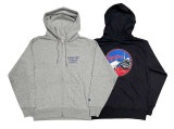PORKCHOP GARAGE SUPPLY ݡå 졼ץ饤PORK CHOPPER ZIP UP HOODIE ݡåѡ åץå աǥѡĹµ2GRAY/BLACK)