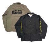 PORKCHOP GARAGE SUPPLY ポークチョップ ガレージ サプライ　BLOCK STENCIL COACH JACKET ブロック ステンシル コーチジャケット　2色(BLACK/KHA
