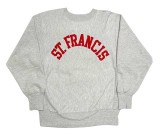 90's CHAMPION チャンピオン REVERSE WEAVE HEATHER GREY 2トーン パッチロゴ 刺繍タグ size LARGE　刺繍タグ　リバースウィーブ　スウェット 【VINT