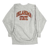 90's CHAMPION チャンピオン REVERSE WEAVE　ラバープリント　OKLAHOMA STATE　HEATHER GRAY　刺繍タグ size XX-LARGE　リバースウィーブ　ス