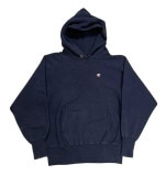 90's CHAMPION チャンピオン REVERSE WEAVE PARKA　NAVY　刺繍タグ　size MEDIUM　リバースウィーブ　スウェット パーカー 【VINTAGE ヴィンテージ】【
