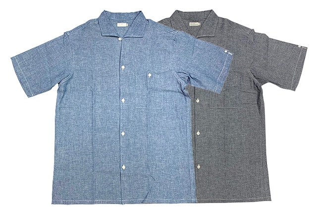 ウエアハウス オープンカラーシャンブレー　 サイズ42 WAREHOUSE ウエアハウス Lot 3091 S/S OPEN COLLAR SHIRTS