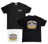 PORKCHOP ポークチョップ　3D B&S TEE バー アンド シールド Tシャツ　2色(BLACK/WHITE)　半袖