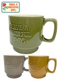 HAVE A GRATEFUL DAY ハブアグレートフルデイ　VINTAGE MUG CUP ビンテージ マグカップ　セラミック　コップ　日本製　GOWEST　GOHEMP　2023FW